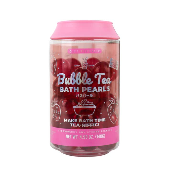 Bubble Tea Bath Pearls – Strawberry & Lychee Bath Soak Gift Republic Home - Bath & Body - Bath Fizzers & Salts