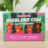 Highland Cow Plant Markers Set Gift Republic Home - Garden