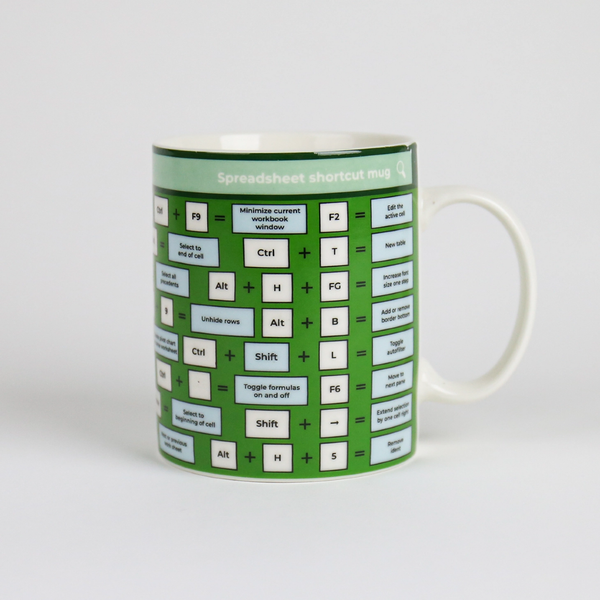 Spreadsheet Shortcut Mug Gift Republic Home - Mugs & Glasses