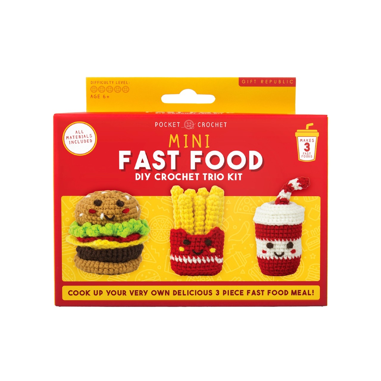 Fast3 Mini Fun Mini Fast Food Pocket Crochet Craft Kit – Urban General Store