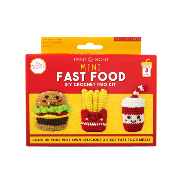 Mini Fast Food Pocket Crochet Craft Kit Gift Republic Toys & Games - Crafts & Hobbies