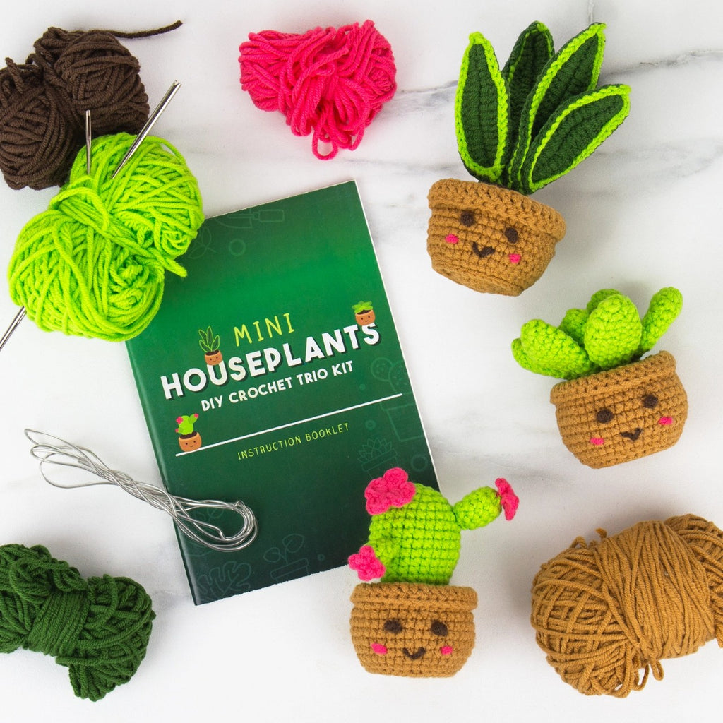 Mini House Plants Pocket Crochet Craft Kit Gift Republic Toys & Games - Crafts & Hobbies