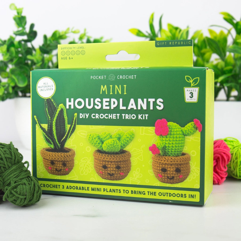 Mini House Plants Pocket Crochet Craft Kit Gift Republic Toys & Games - Crafts & Hobbies