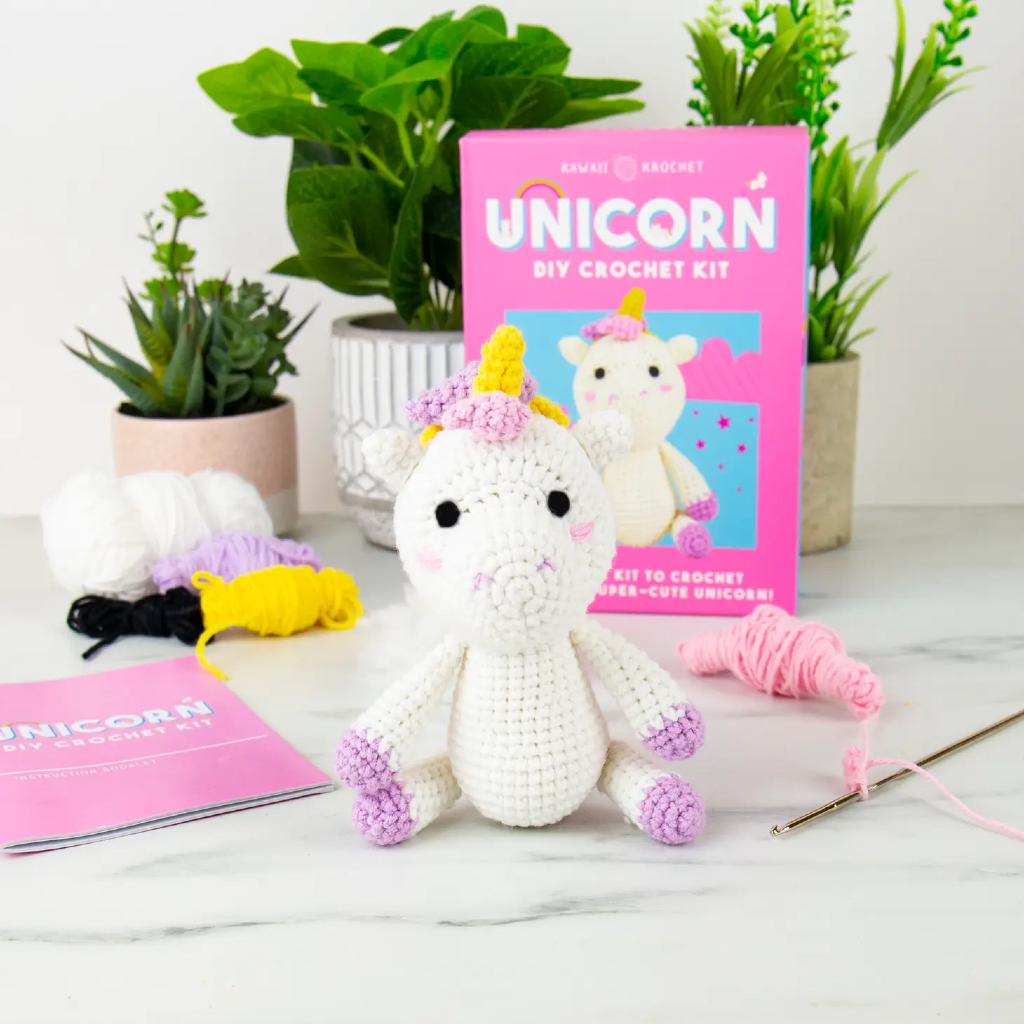 Cute Unicorn DIY Kawaii Crochet Kit Gift Republic Toys & Games - Crafts & Hobbies - Needlecraft Kits