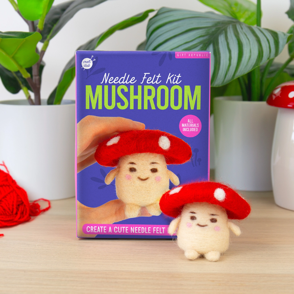 Mushroom Felt Needle Kit Gift Republic Toys & Games - Crafts & Hobbies - Needlecraft Kits