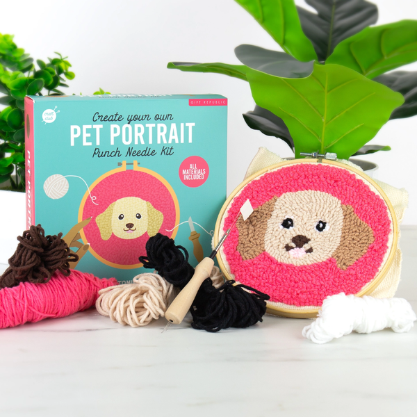 Pet Portraits Punch Needle Kit - Dog Gift Republic Toys & Games - Crafts & Hobbies - Needlecraft Kits