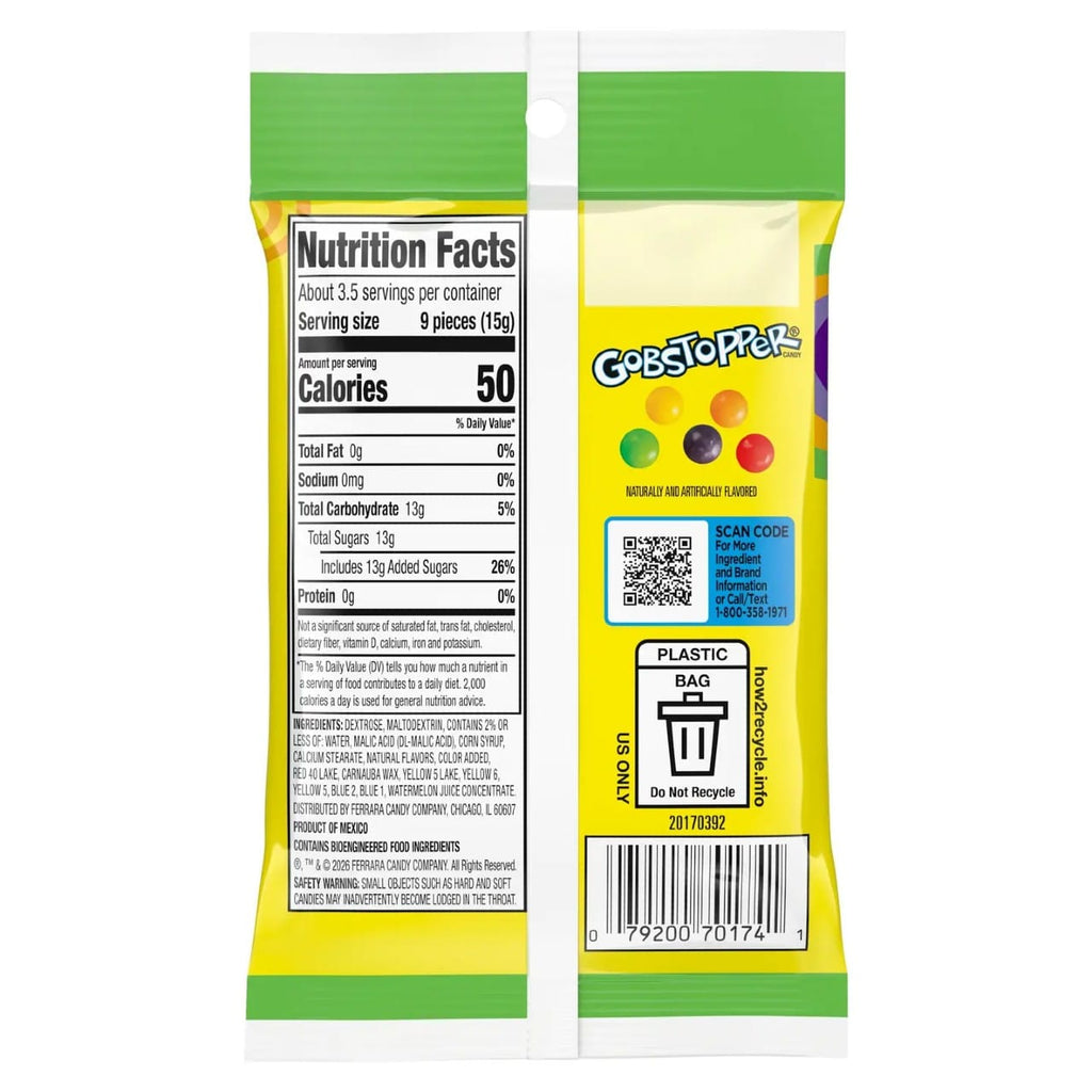 Gobstopper Pocket Pack Candy Gobstopper Candy, Chocolate & Gum
