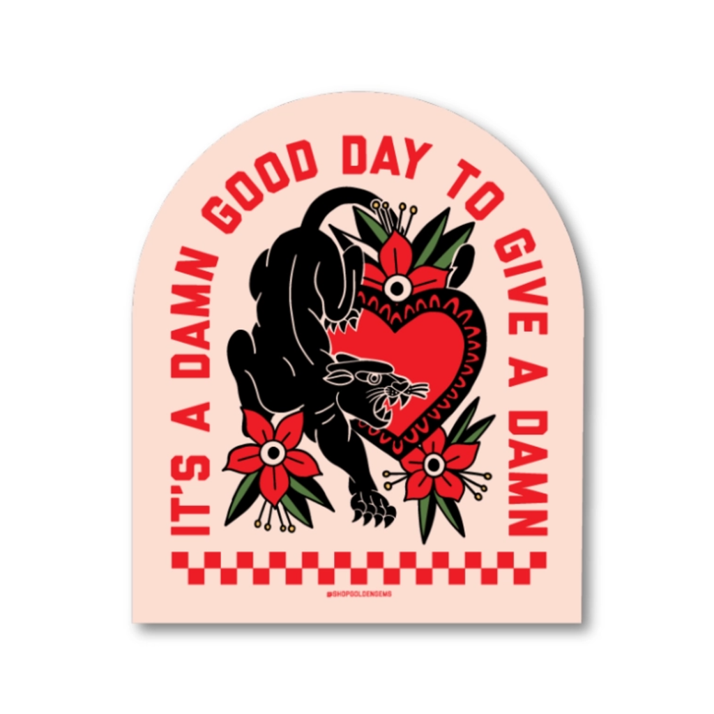 It's A Damn Good Day Jaguar Sticker Golden Gems Impulse - Decorative Stickers