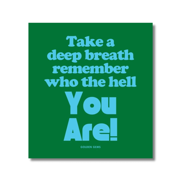 Take A Deep Breath Square Sticker Golden Gems Impulse - Decorative Stickers