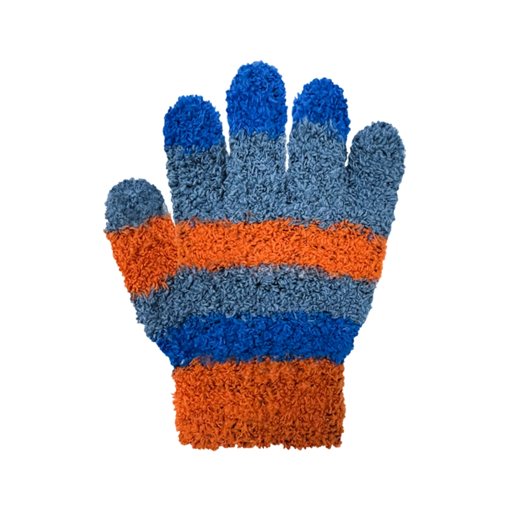 Orange Striped Cozy Yarn Gloves - Toddler Grand Sierra Apparel & Accessories - Winter - Baby & Toddler - Gloves & Mittens