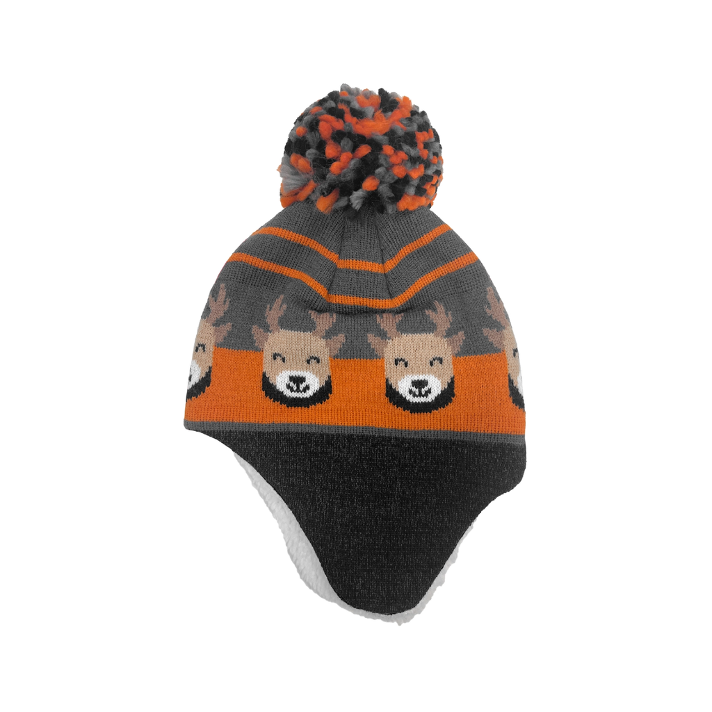 Orange Animal Faces Knit Helmet Hat - Toddler Grand Sierra Apparel & Accessories - Winter - Baby & Toddler - Hats