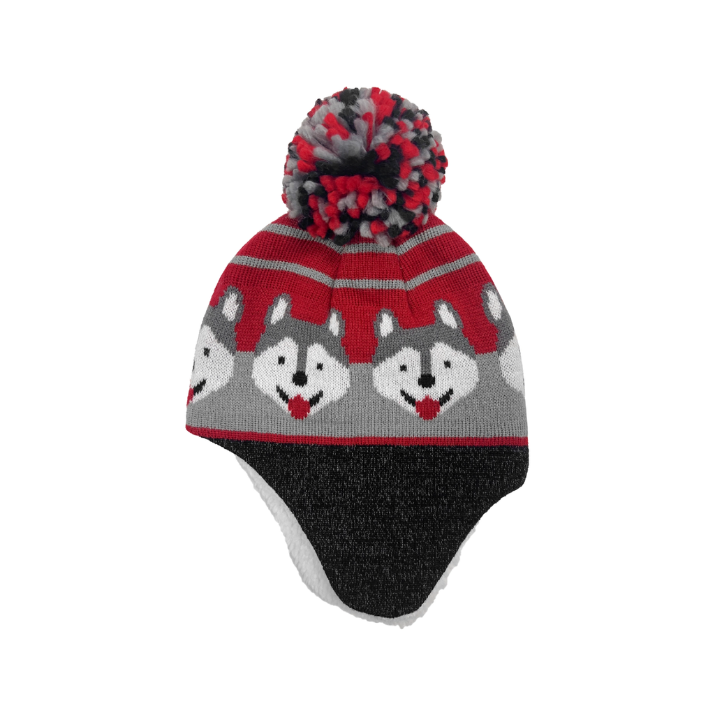 Red Animal Faces Knit Helmet Hat - Toddler Grand Sierra Apparel & Accessories - Winter - Baby & Toddler - Hats