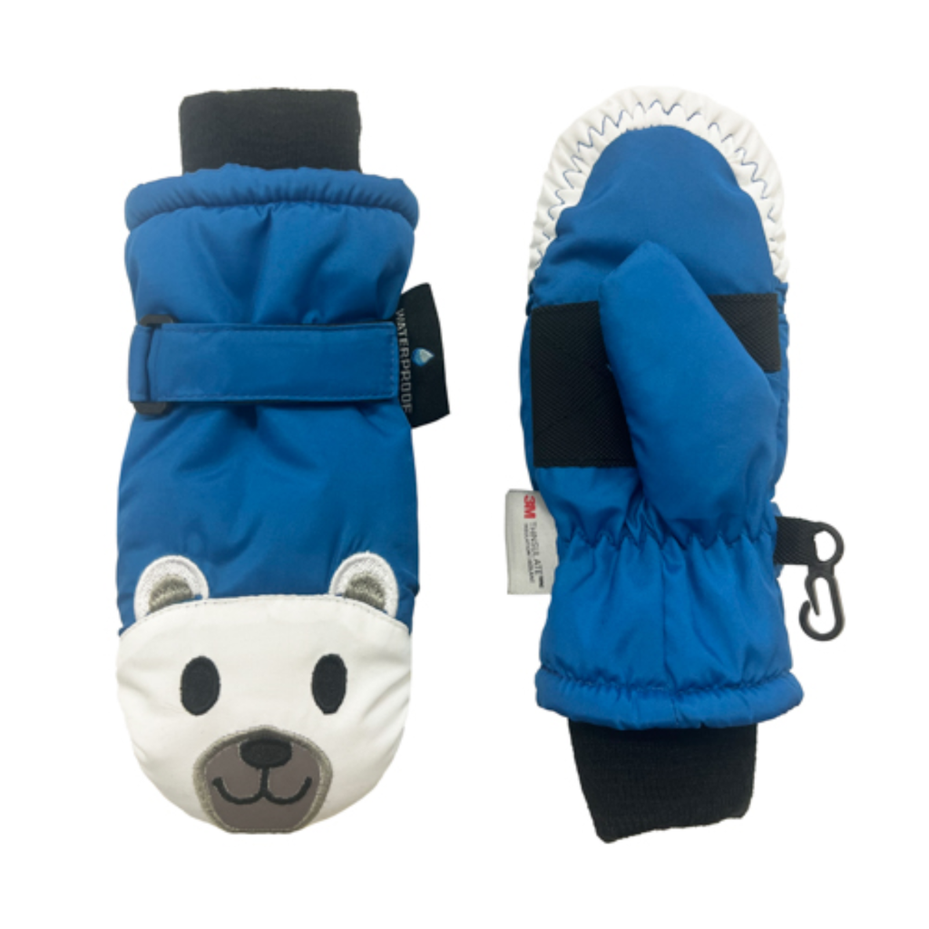 Navy Bear Faces Ski Mittens - Toddler Grand Sierra Apparel & Accessories - Winter - Baby & Toddler