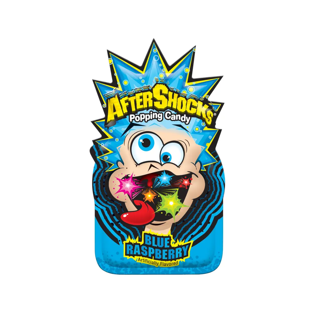 Aftershocks Popping Candy Blue Raspberry 0.33OZ Grandpa Joe's Candy Candy, Chocolate & Gum
