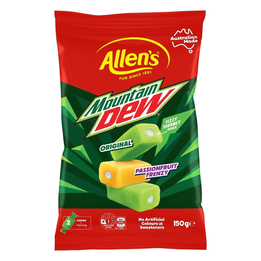 Allen's Mountain Dew Gummy Chews Candy Grandpa Joe's Candy Candy, Chocolate & Gum