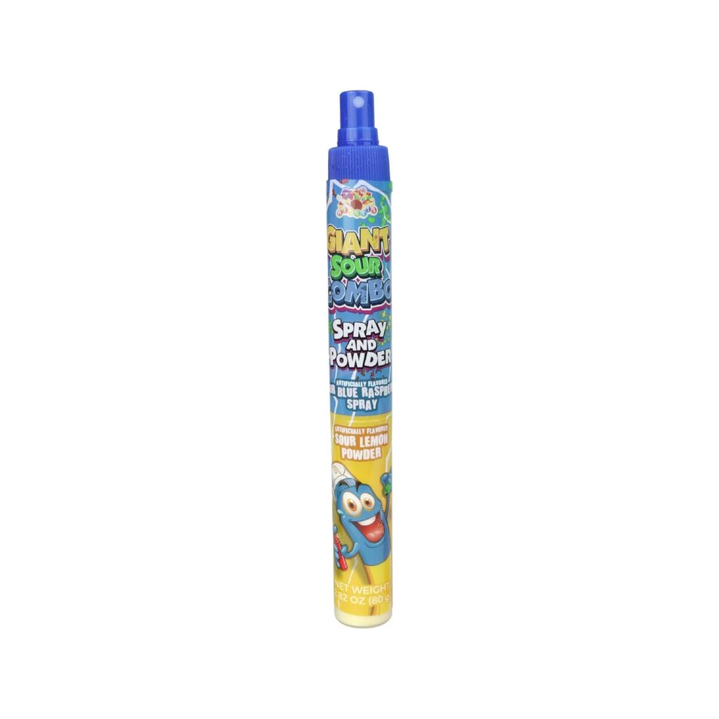 Blue Raspberry/Lemon Albert's Giant Sour Combo Spray And Powder Candy Grandpa Joe's Candy Candy, Chocolate & Gum