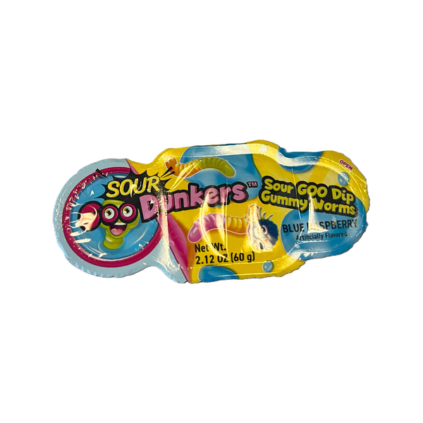 Blue Raspberry Sour Goo Dunkers Grandpa Joe's Candy Candy, Chocolate & Gum