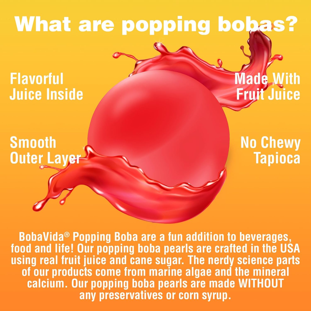 BobaVida Mango Passionfruit Boba Pearls Grandpa Joe's Candy Candy, Chocolate & Gum