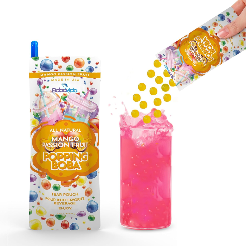 BobaVida Mango Passionfruit Boba Pearls Grandpa Joe's Candy Candy, Chocolate & Gum