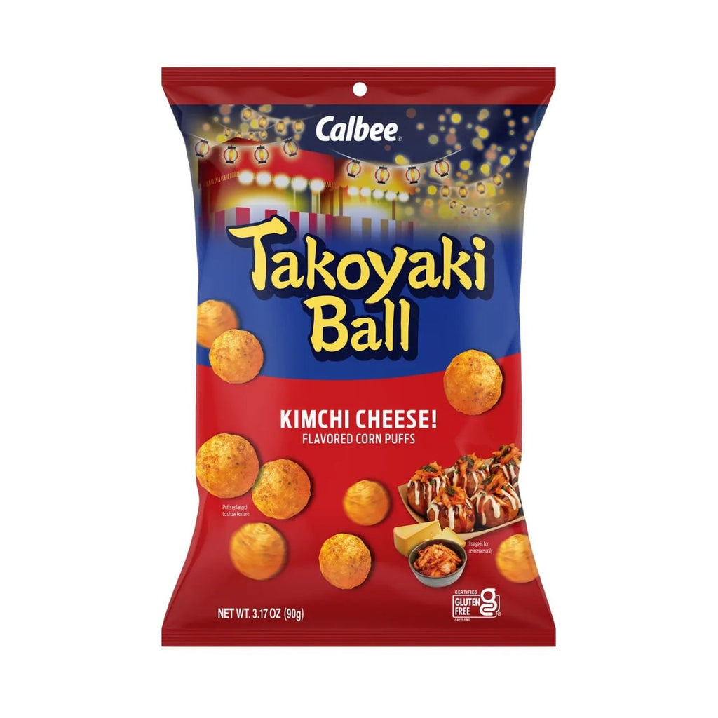 Calbee Kimchi Cheese Takoyaki Balls Snack Grandpa Joe's Candy Candy, Chocolate & Gum