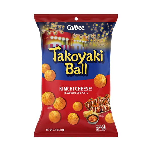 Calbee Kimchi Cheese Takoyaki Balls Snack Grandpa Joe's Candy Candy, Chocolate & Gum