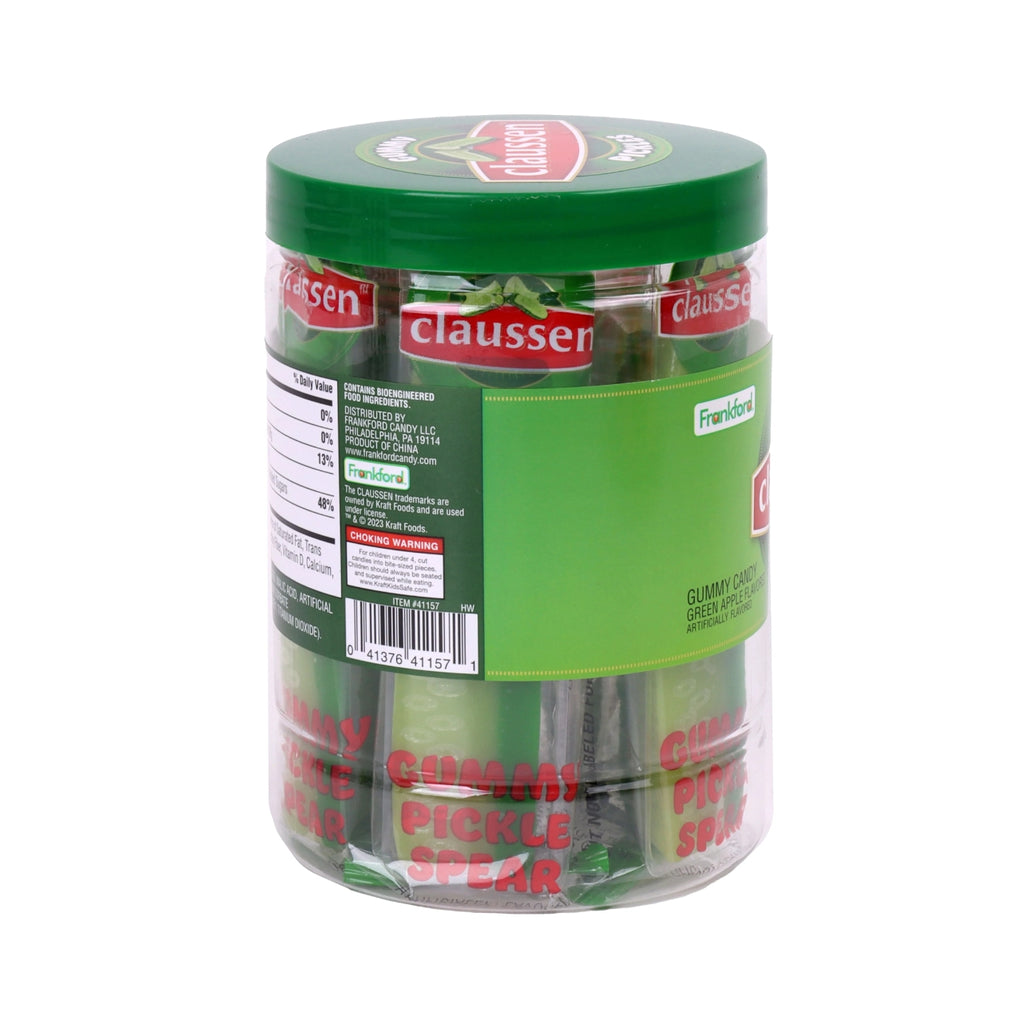Claussen Jar Of Gummy Pickle Spears Candy Grandpa Joe's Candy Candy, Chocolate & Gum