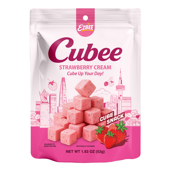 Cubee Strawberry Cream Cube Snack Candy Grandpa Joe's Candy Candy, Chocolate & Gum