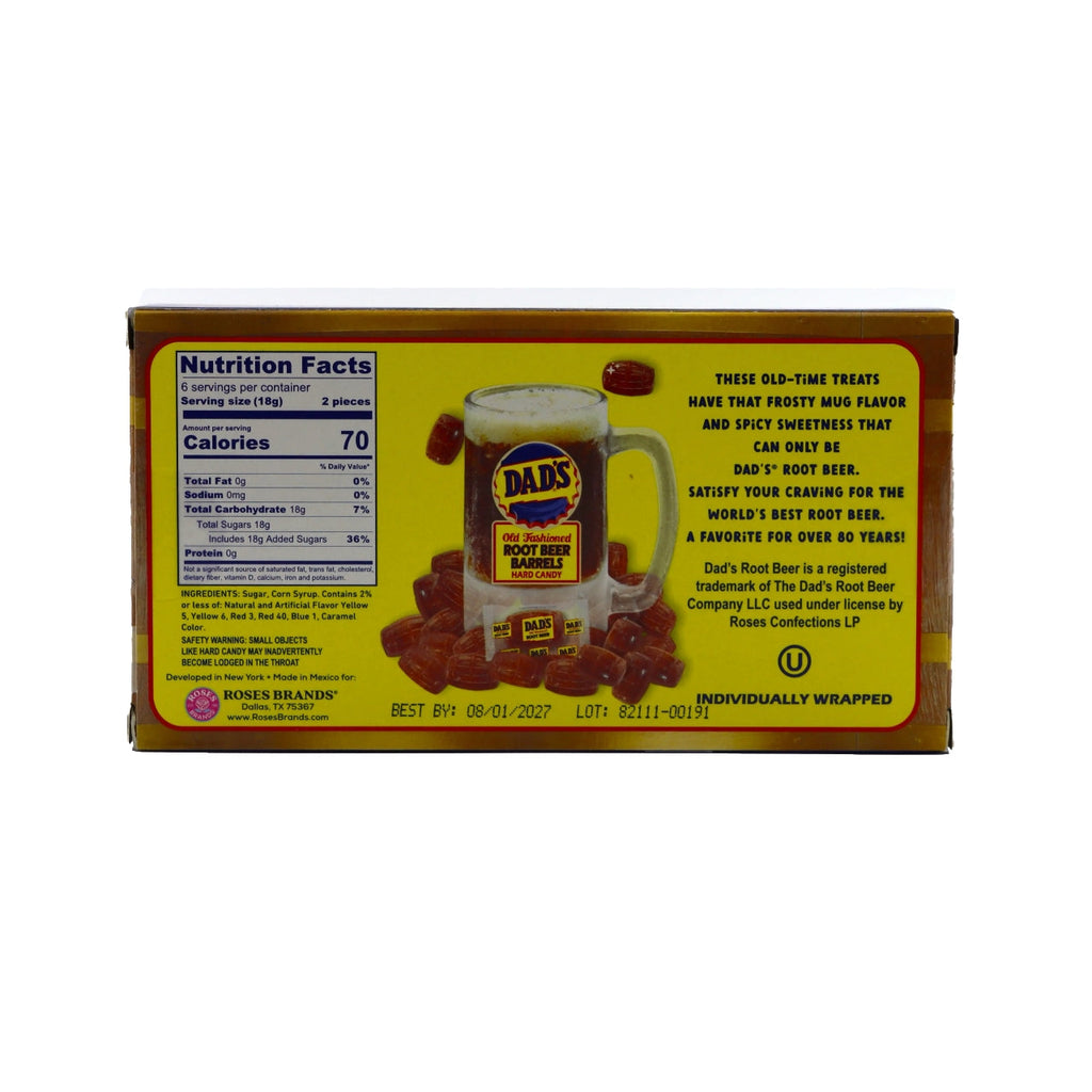 Dad's Root Beer Barrels Candy - Theater Box Grandpa Joe's Candy Candy, Chocolate & Gum