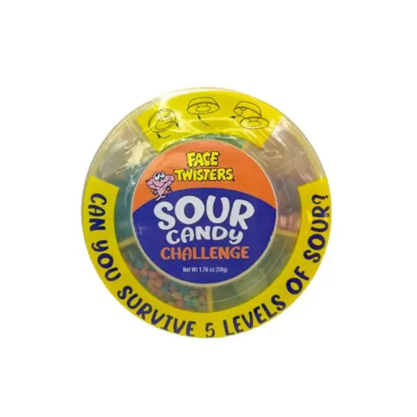 Face Twisters Sour Candy Challenge Disk Grandpa Joe's Candy Candy, Chocolate & Gum