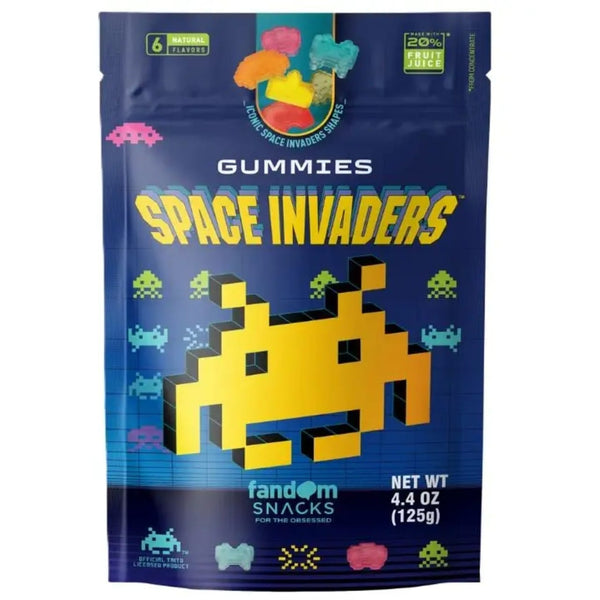 Fandom Snacks Space Invaders Iconic Shaped Gummies Grandpa Joe's Candy Candy, Chocolate & Gum