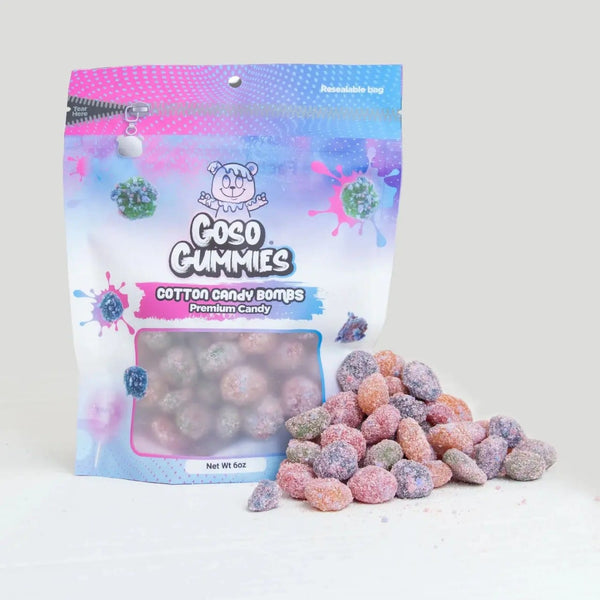Goso Gummies Cotton Candy Bombs Candy Grandpa Joe's Candy Candy, Chocolate & Gum