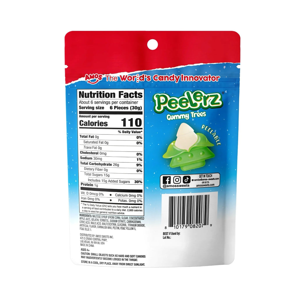 Amos Peelerz Holiday Gummy Tree Candy Grandpa Joe's Candy Candy, Chocolate & Gum - Holiday
