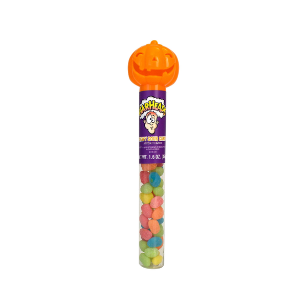 Halloween Pumpkin Tubes Toppers with WarHeads Candy Grandpa Joe's Candy Candy, Chocolate & Gum - Holiday