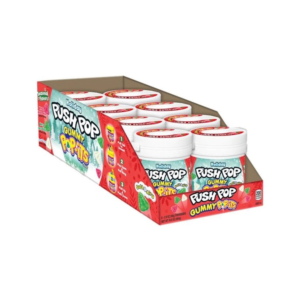 Holiday Push Pop Gummy Pop Its Candy Grandpa Joe's Candy Candy, Chocolate & Gum - Holiday