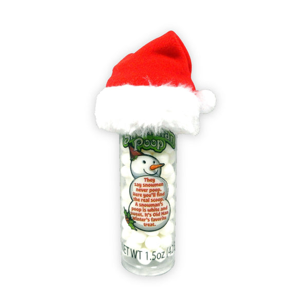 Snowman Poop Candy Cane With Santa Hat Candy Grandpa Joe's Candy Candy, Chocolate & Gum - Holiday
