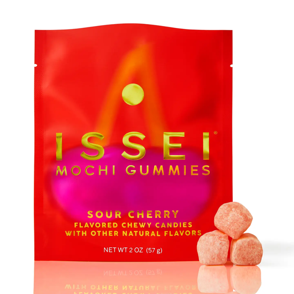 Issei Mochi Gummies - Sour Cherry Chewy Candies - Small 2oz Bag Grandpa Joe's Candy Candy, Chocolate & Gum