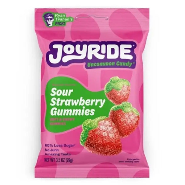 Joyride Sour Strawberry Gummies Candy Grandpa Joe's Candy Candy, Chocolate & Gum