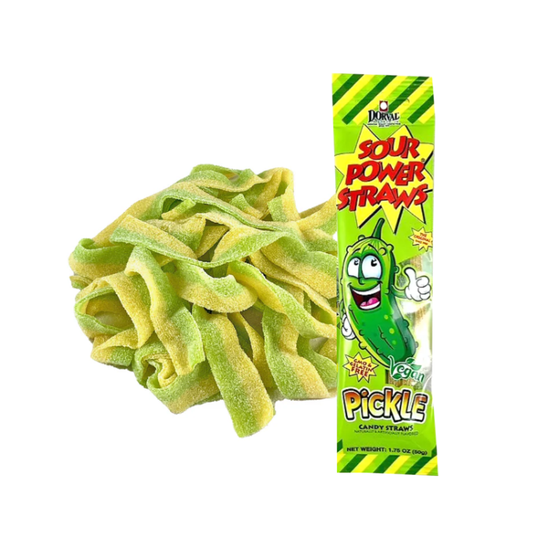 Pickle Candy Sour Power Straws Grandpa Joe's Candy Candy, Chocolate & Gum