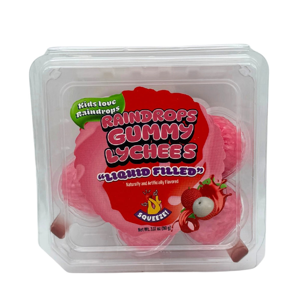 Raindrops Gummy Liquid Filled Lychee Candy Grandpa Joe's Candy Candy, Chocolate & Gum