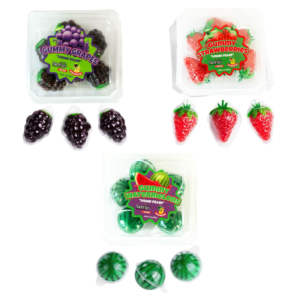 Raindrops Liquid Filled Gummy Candy Grandpa Joe's Candy Candy, Chocolate & Gum
