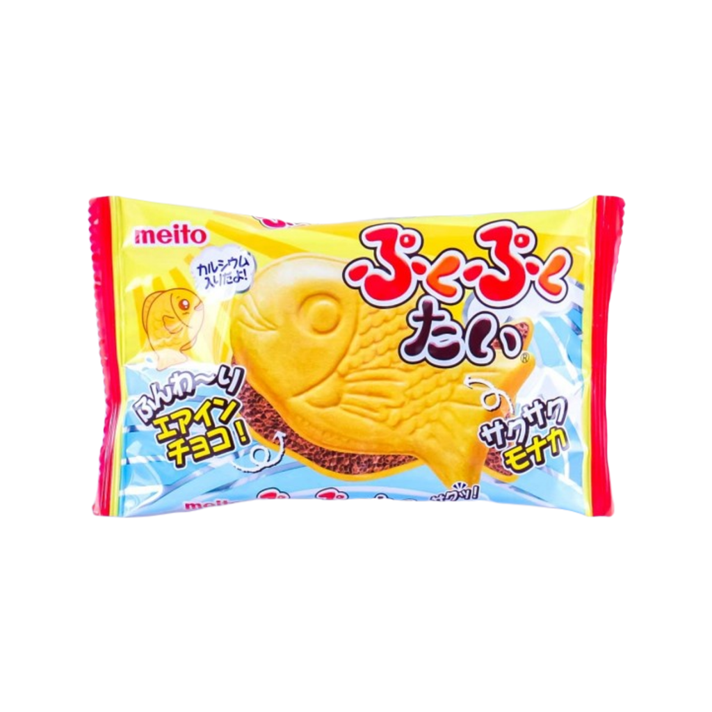 Red Meito Puko Puku Taiyaki Fish Aerated Chocolate Candy Grandpa Joe's Candy Candy, Chocolate & Gum