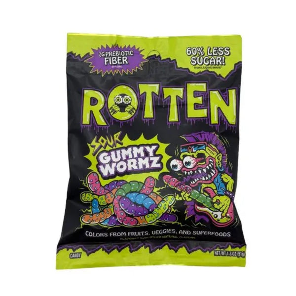 Rotten Sour Gummy Wormz Candy Grandpa Joe's Candy Candy, Chocolate & Gum