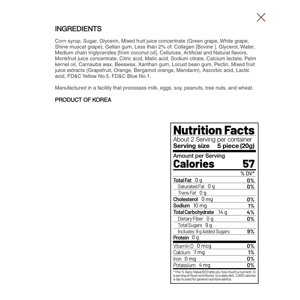 Sanrio Gelly Jelly Candy - Shine Muscat (Limited Import) Grandpa Joe's Candy Candy, Chocolate & Gum