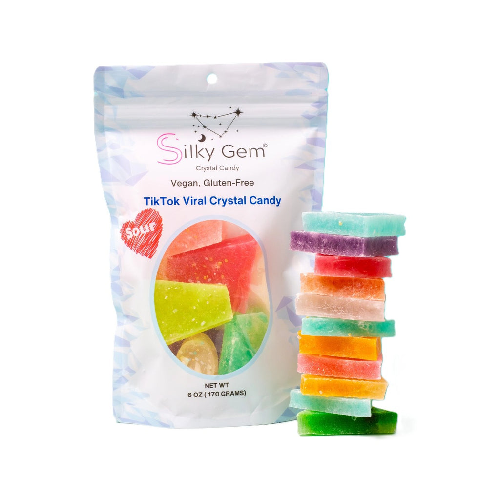 Silky Gem Crystal Candy Assorted Flavors Sour Bites Candy Grandpa Joe's Candy Candy, Chocolate & Gum