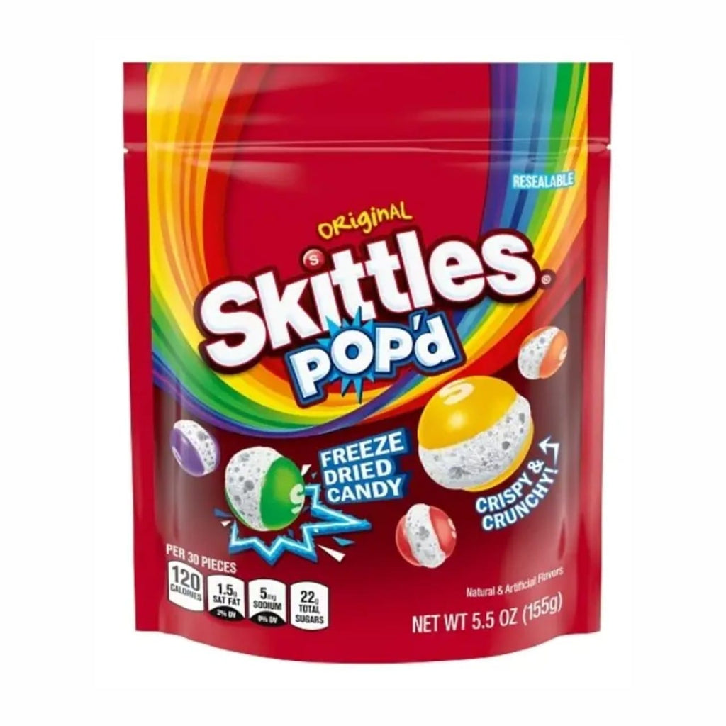 Skittles Pop'd Original Freeze Dried Candy Grandpa Joe's Candy Candy, Chocolate & Gum
