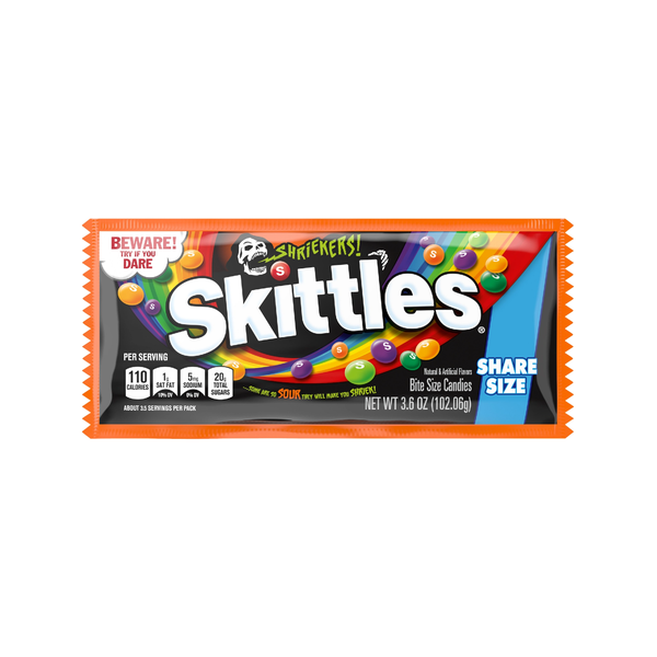 Skittles Shriekers Sharing Size Candy Grandpa Joe's Candy Candy, Chocolate & Gum