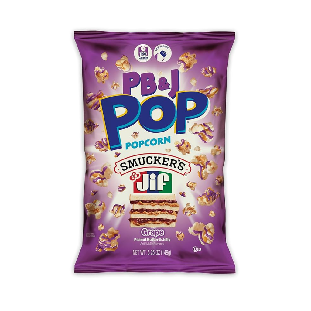 POP Popcorn – Smucker’s Jif PB&J Grape Popcorn Grandpa Joe's Candy Candy, Chocolate & Gum - Snack Foods