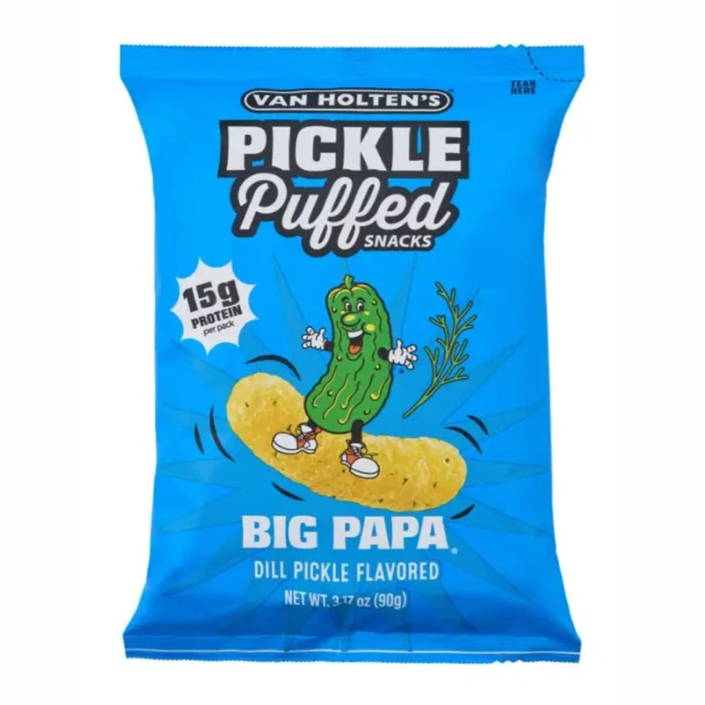 Van Holten's Big Papa Pickle Puffs Snack Food Grandpa Joe's Candy Candy, Chocolate & Gum - Snack Foods