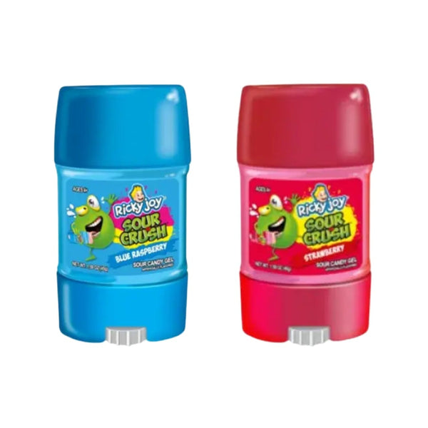 Sour Crush Sour Candy Gel Blue Raspberry/Strawberry Flavored Candy Grandpa Joe's Candy Candy, Chocolate & Gum