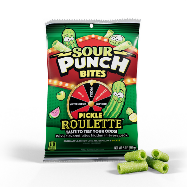 Sour Punch Bites Pickle Roulette Grandpa Joe's Candy Candy, Chocolate & Gum